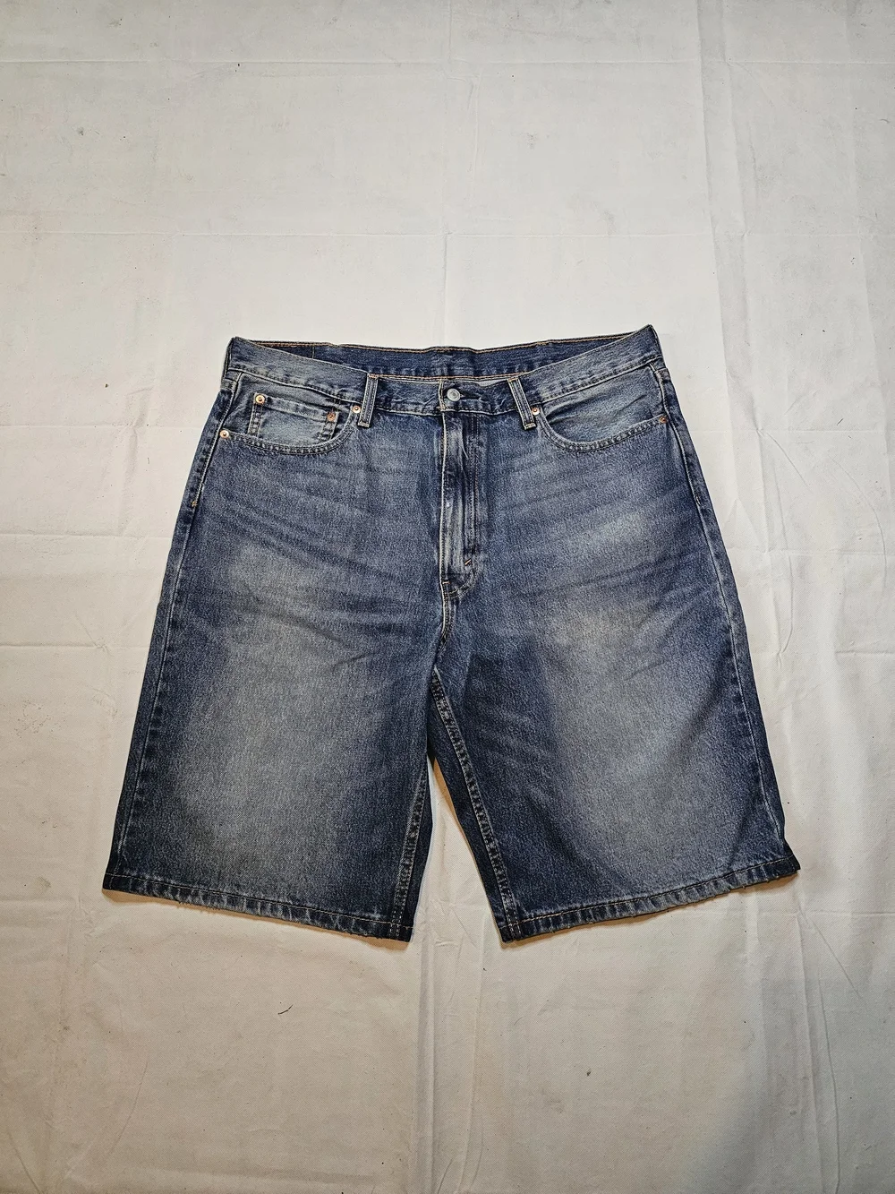 Levi's Blue Washed Denim Jean Shorts